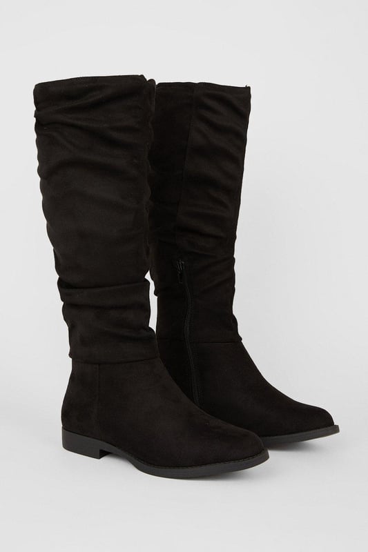 Flat ruched boots discount