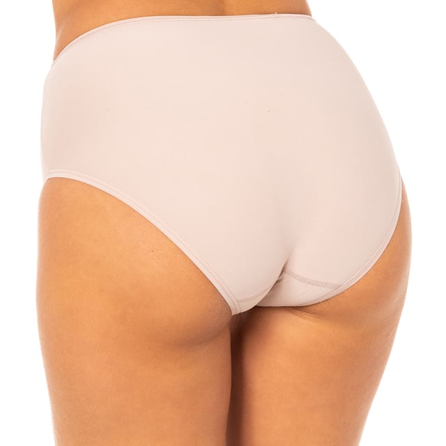 Pack-2 Slips Janira.  
Hoher, elastischer Bund mit dem charakteristischen Aufdruck der Marke an der Oberseite.  
Weicher und anpassungsfähiger Stoff.  
Angenehmes und atmungsaktives Material, das keine Druckstellen hinterlässt.  
Innenslip.  
Nähte in passendem Farbton.  
Zusammensetzung: 87% Polyamid, 13% Elasthan  
Pflege:  
Maximal bei 30º waschen.  
Nicht bleichen.  
Nicht im Trockner trocknen.  
Nicht bügeln.  
Nicht chemisch reinigen.