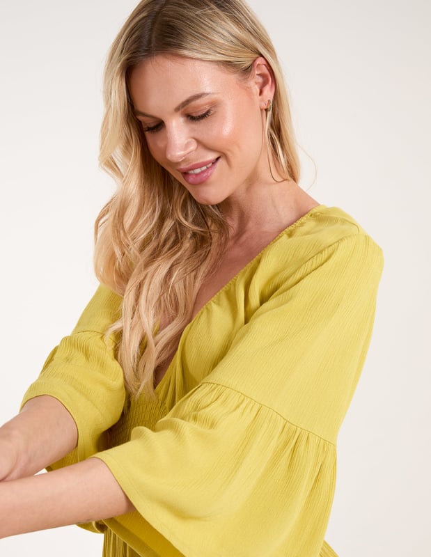 shirred-empire-bust-dress