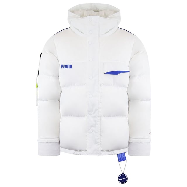 Puma x Ader Error Langarm-Puffermantel mit Reißverschluss, weiß, Herren, 595534 02