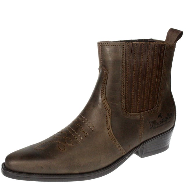 Mens dark brown cowboy boots sales