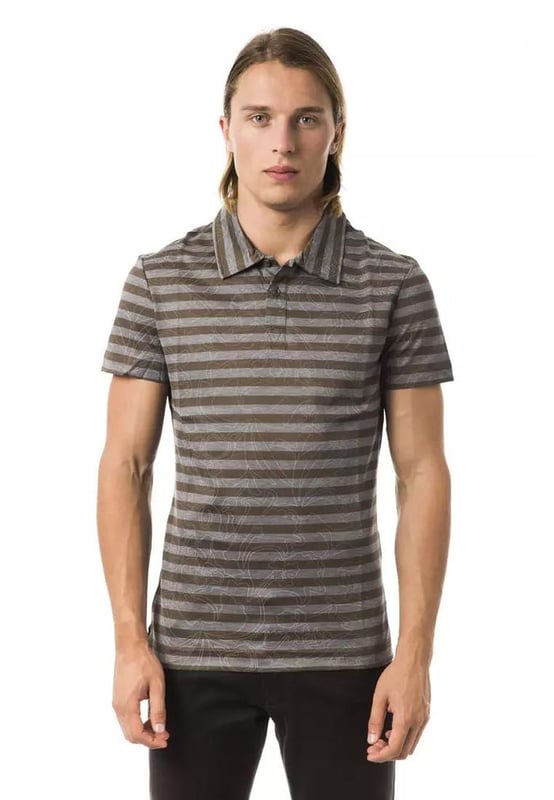 Gray Cotton Polo Shirt
  Striped design with prints
  Short sleeves
  Made from Quality cotton
  Comfortable and breathable fit
  Suitable for men
Material: 100% Cotton