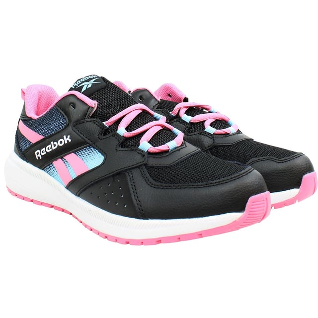Brand new product in manufactured polybags 

Reebok Road Supreme Kids Black Trainers, designed to provide young athletes with the perfect blend of style, comfort, and performance. Crafted with the active lifestyle of children in mind, these trainers boast a sleek black design that effortlessly complements any outfit, whether it's for sports or casual wear. Here are some key features that make these trainers stand out:

 Durable Construction:  Built to withstand the rigors of active play, these trainers feature a durable construction that can endure the demands of daily wear and tear.

 Lightweight Design:  The lightweight design ensures that kids can move freely and comfortably without feeling weighed down, allowing for maximum agility and mobility during any activity.

 Cushioned Comfort:  Equipped with plush cushioning throughout the footbed and midsole, these trainers offer exceptional comfort and support with every step, reducing fatigue during extended wear.

 Secure Fit:  With a lace-up closure system, these trainers offer a secure and customizable fit, allowing kids to adjust the tightness to their preference for enhanced stability and support.