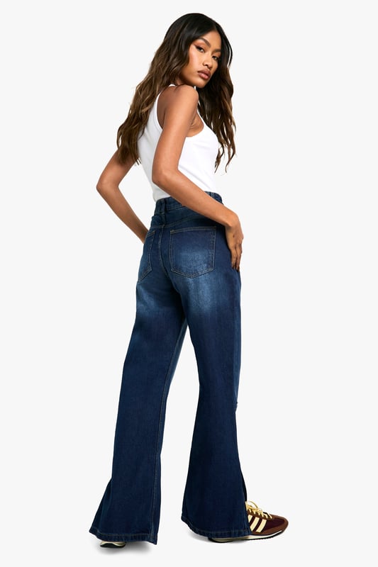 Split Hem Flare Denim Jean