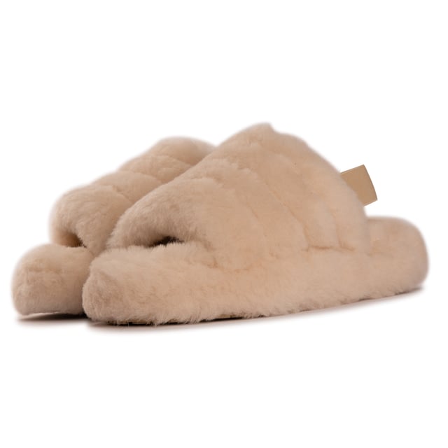 Perfect sandal with a slipper feel 
 Soft premium genuine Australian Sheepskin wool upper 
 Full premium sheepskin insole 
 Lightweight platform mid-sole for extra cushioning and comfort 
 Elastic strap making for an easy-fit  
 Soft Rubber outsole &ndash; highly durable and lightweight 
 The on trend fashion season style  
 100% brand new and high quality, comes in a branded box, suitable for gifting