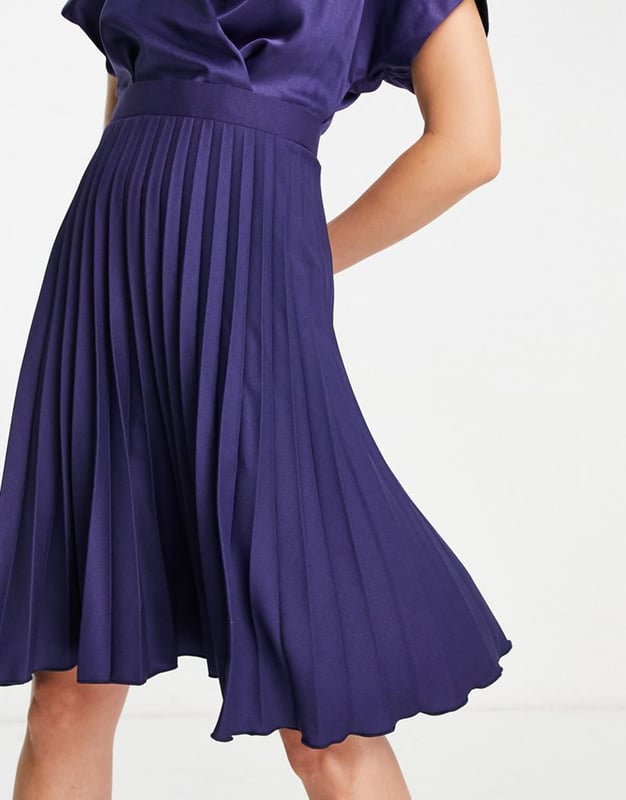 Closet pleated skirt skater dress hotsell