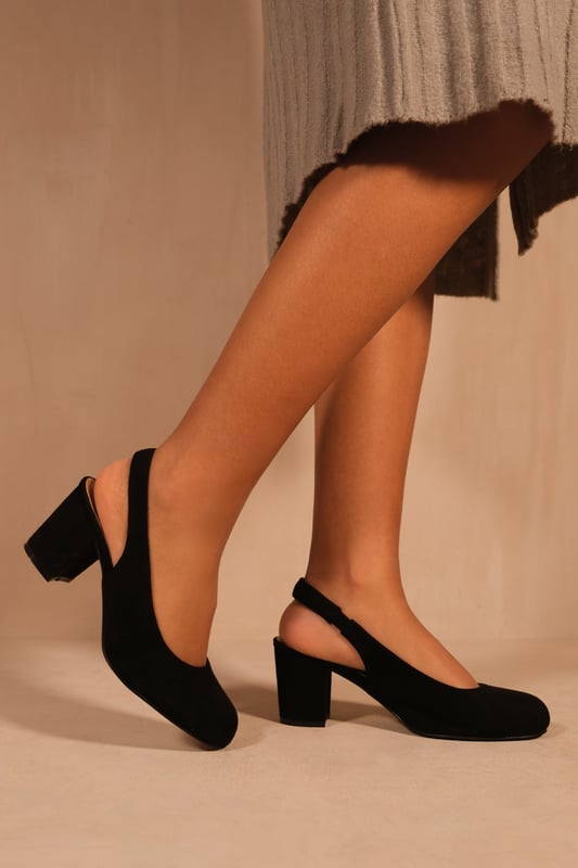 Ladies wide fit slingback shoes hot sale