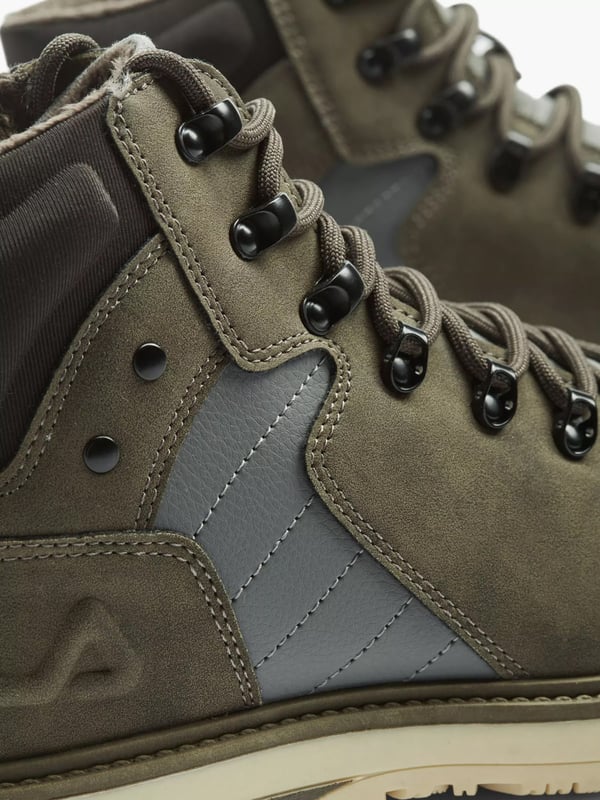 Fila Mid Cut Fleece Lined Hiking Boots Olive