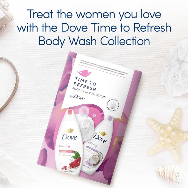 Dove Time to Refresh Body Wash Collection 2Pcs Gift Set for Her with