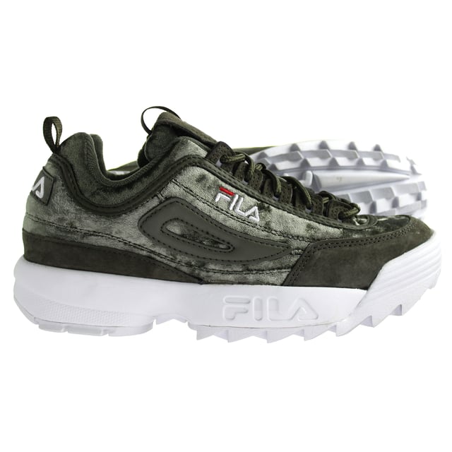 FILA) Fila New White/Green Lace-up Trainer in Green