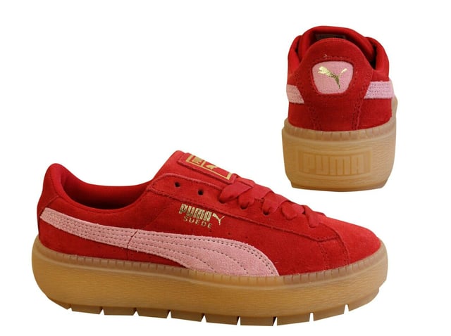 Red suede on sale trainers womens