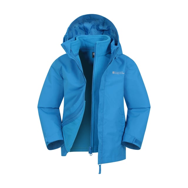 100% Polyester. Fabric: Fleece. Design: Logo, Plain. Fabric Technology: Durable, DWR Finish, Water Repellent, Water Resistant. Detachable Inner Jacket, Lined, Touch Fastening Storm Flap. Neckline: Hooded, Standing Collar. Cuff: Hook And Loop Strap. Sleeve-Type: Long-Sleeved. Hood Features: Packaway, Part Elasticated. Pockets: 2 Side Pockets. Fastening: Full Zip. 9-10 Years: 28.5 in. 5-6 Years: 24 in. 2-3 Years: 22 in. 13 Years: 33 in. 11-12 Years: 30.5 in. 7-8 Years: 26 in. 3-4 Years: 22.5 in.