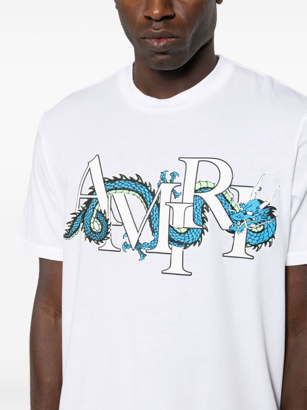 【関税込み】AMIRI ホワイト CNY Dragon Tシャツ White CNY Dragon T-Shirt by AMIRI on Sale