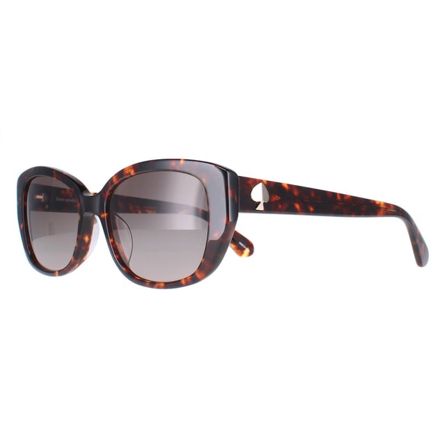 Las gafas de sol Kate Spade Kenzie/G/S 086 HA havana marrón degradado son una moderna montura rectangular fabricada en ligero acetato. Ya sea paseando por la playa o navegando por las calles de la ciudad, estas gafas de sol son un compañero perfecto para cualquier ocasión. El logotipo de Kate Spade aparece en las patillas para garantizar la autenticidad de la marca.