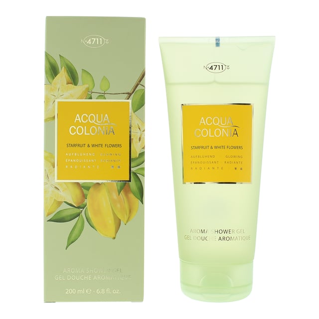 4711 Acqua Colonia Starfruit and White Flowers, launched in 2022, is a Floral Fruity fragrance for both men and women by 4711. Perfect for Spring and Summer, this fragrance is mostly worn during the day. Created by Dora Baghriche, this  fragrance contains notes of Carambola (Star Fruit) and White Flowers. This Shower Gel is a great addition to this range for all your beauty bathing needs.