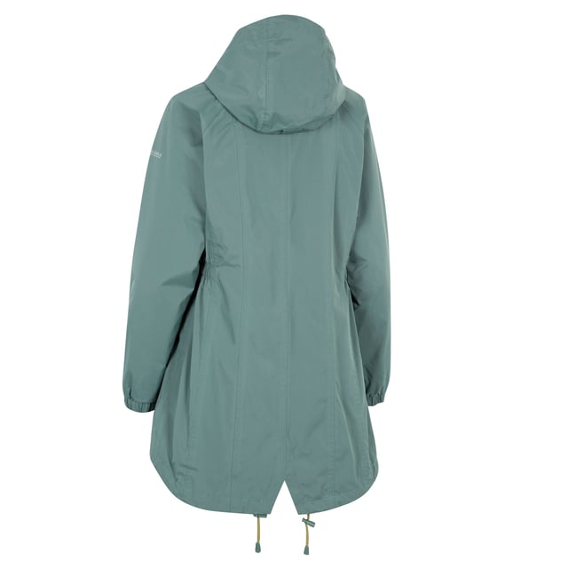 Shell-Material. Bedrucktes Innenfutter. 2 Seitentaschen mit Reißverschluss. Elastische Seiten und Bündchen. 2-Weg, wasserfester, matter Reißverschluss. Kapuze nicht abnehmbar. Lange Parka Länge. Rücken Saum Bänder. Wasserfest 3000mm, versiegelte Nähte, Wind abweisend. 100% Polyester, PVC Beschichtung. Größe (ca Brustumfang): XS/34 - 32in/81cm, S/36 - 34in/86cm, M/38 - 36in/91.4cm, L/40 - 38in/96.5cm, XL/42 - 40in/101.5cm, XXL/44 - 42in/106.5cm.