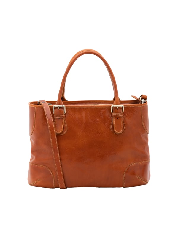 Crossbodytas voor dames met ritssluiting. twee met binnenzakken met ritssluiting. afwezige externe zakken. afneembare lederen schouderband. met leren handvat. twee binnenvakken.  extern materiaal. gevoerd met katoenen binnenkant. Afmetingen: 28x43x16 cm. Gemaakt in Italië