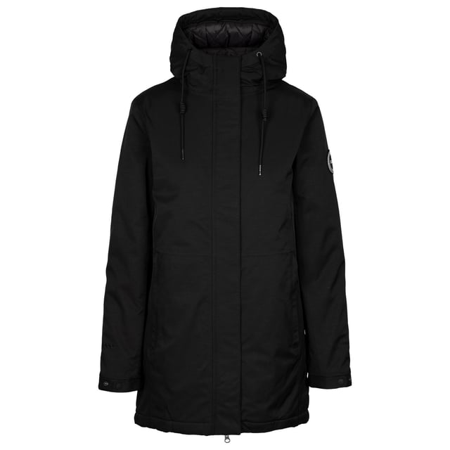 Outer Materials: 61% Cotton, 39% Polyamide. Lining Material: 100% Polyester. Filling Material: 100% Polyester. Lining: Faux Fur, Fleece. Fabric: TPU Membrane. Design: Plain. Fabric Technology: Breathable, DLX, Waterproof, Windproof. Neckline: Hooded. Sleeve-Type: Long-Sleeved. Padded, Taped Seams. Hood Features: Adjustable, Drawcord, Grown On Hood. Length: Long. Pockets: 2 Lower Pockets, Inner, Zip. Fastening: Full Zip, Stormflap. Waterproof Rating: 10000mm. 5000g/m¬≤/24hrs. XXS: 31 in. XS: 32 in. S: 34 in. M: 36 in. L: 38 in. XL: 40 in. XXL: 42 in.