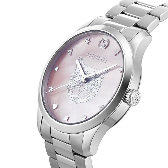 Model: YA1264166EAN: 731903484917Movement: Battery Operated QuartzBracelet color: SilverWaterproofing: 50 Meters - 165 FeetDial Color: PinkBracelet material: Stainless SteelDial diameter: 38 mmGender: UnisexDisplay: AnalogStyle: CasualFeatures: Hour, Minute, SecondGlass type: Scratch Resistant SapphireShape: RoundCase color: Silver