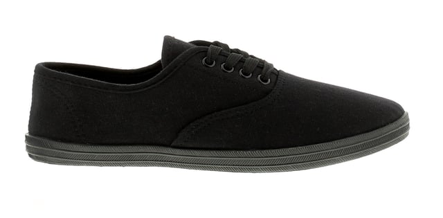 Black lace up plimsolls womens sales