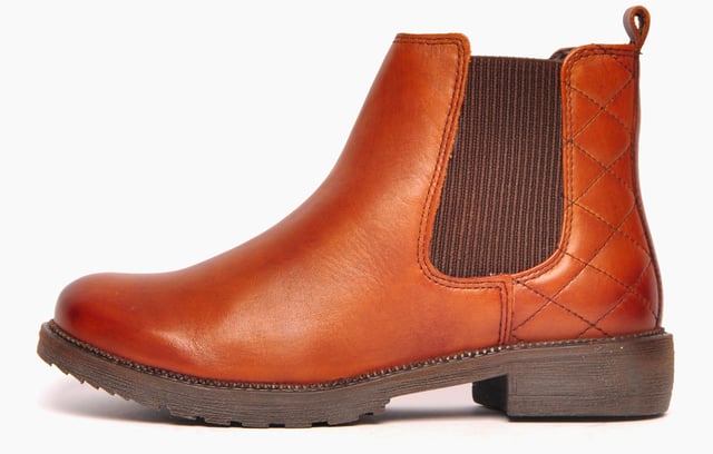 These Catesby England Juniper ankle boots have been constructed in a premium leather and feature a mid-cut boot style with elasticated gussets to the side for easy slip on wear and the upmost in comfort. A soft lining and cushioned footbed provide added comfort for your feet for all day wear, and the rubber outsole features a textured tread that is highly durable and provides grip on a wide variety of surfaces, making them the perfect choice for upcoming seasons.
 - Premium leather upper
 - Quilted / stitched real quarter
 - Slip on design equipped with a pull tab
 - Cushioned insole
 - Highly durable outsole
 - Slight raised heel
 - Catesby England branding