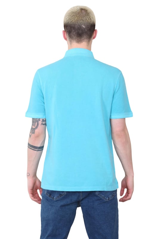 M&S Mens SS Polo Shirt in Turquoise