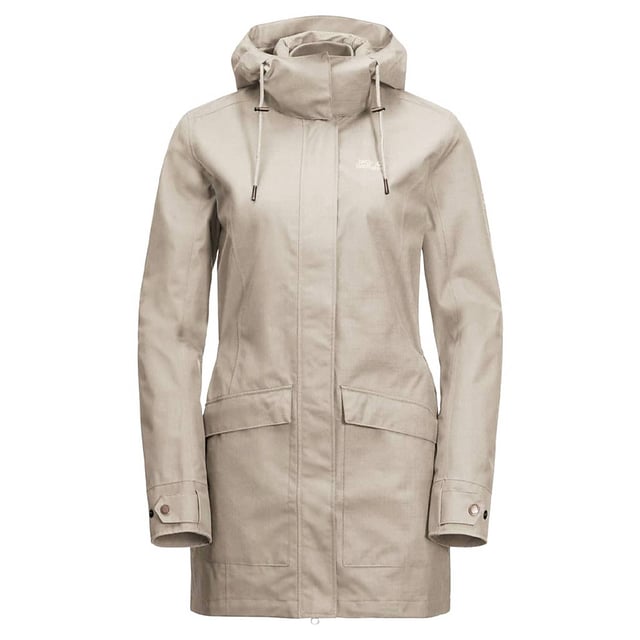 Jack Wolfskin Rocky River Womens Off White Parka Jacket