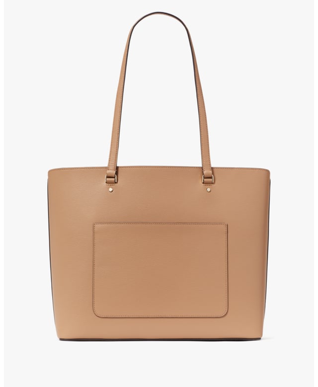 Perfect Refined Grain Leather Large Tote, 15.6"W (Top) 13.9"W (Bottom), Front & Back Slip Pocket, Back Slip & Zip Pocket,  Length: 13.50 Cm,  Width: 29.50 Cm,  Height: 39.50 Cm