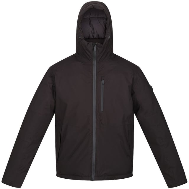 Waterproof and breathable Isotex 8000 recycled 100% polyester stretch fabric. Breathability rating 8,000g/m22/24 hours. Durable water repellent finish. Taped seams. Feather Free - premium recycled synthetic down insulation. Recycled fabric and fill made from approximately 45 plastic bottles (500ml size). Polyamide lining. Grown on hood with adjusters. 2 zipped lower pockets and 1 zipped chest pocket. Inner zipped security pocket. Internal stormcuffs. Adjustable shockcord hem.