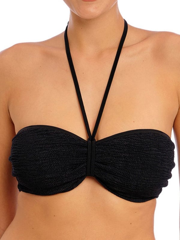 Ibiza Waves Underwired Bandeau Bikini Top. With detachable, adjustable straps that can be worn multiple ways. This product is recommended as hand wash only.