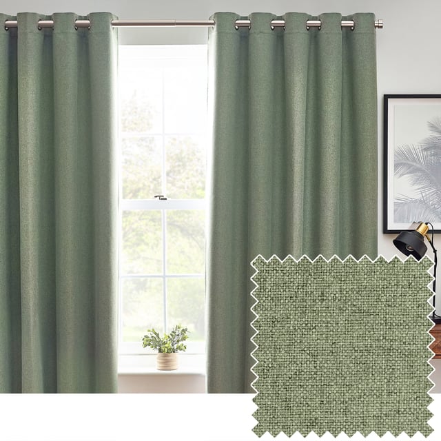 In modern fresh tones, the Dawn blackout eyelet curtains provide both functionality and effectiveness for your home. The soft-textured, temperature regulating marl effect fabric not only keeps out the light, but also ensures your home is cool in summer and warm in winter.