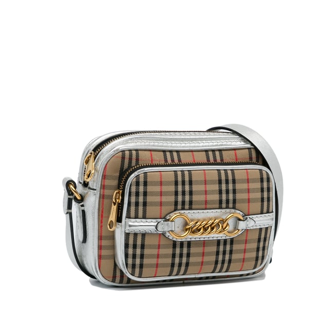 The 1983 check link clearance bag with leather trim