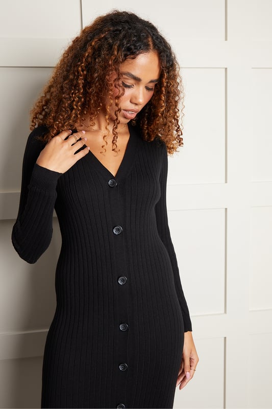 Midi dress discount with cardigan