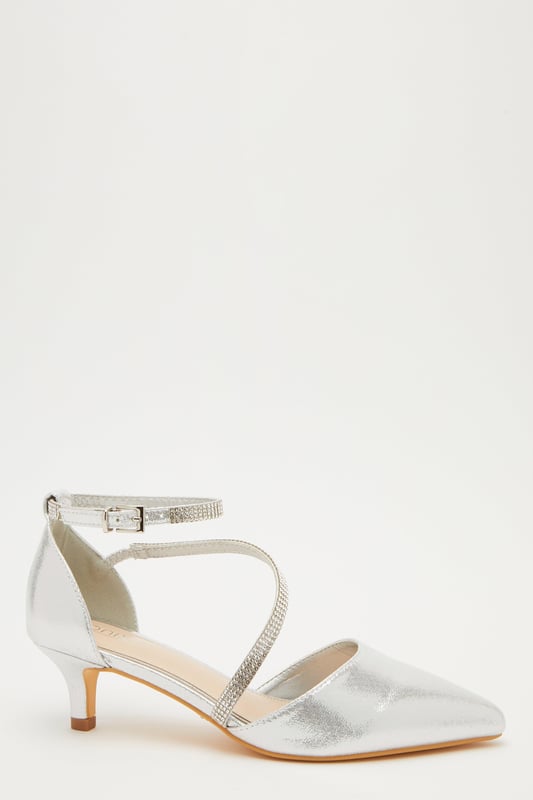 asymmetric strap heels