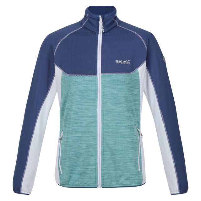 96% Recycled Polyester, 4% Elastane. Fabric: Fleece Backed. Design: Contrast Detail, Logo, Textured. 180gsm. Fabric Technology: Moisture Wicking, Stretch. Badge. Neckline: High-Neck, Stretch Binding. Sleeve-Type: Long-Sleeved. Cuff: Stretch Binding. Pockets: 2 Side Pockets, Zip. Fastening: Full Zip. Hem: Stretch Binding. Sustainability: Made from Recycled Materials. 8 UK: 32 in. 10 UK: 34 in. 12 UK: 36 in. 14 UK: 38 in. 20 UK: 45 in. 18 UK: 43 in. 16 UK: 40 in.