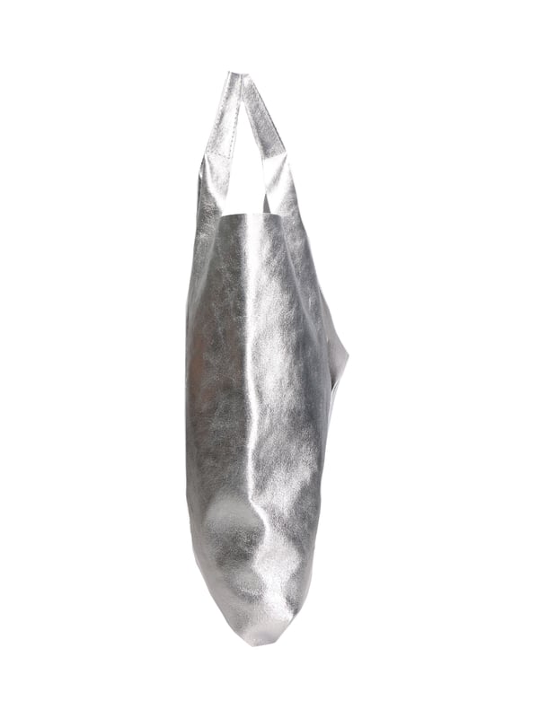 Bolso saco de cuero suave con bolsa interior de cuero laminado real. Producto artesanal italiano. Hecho en Italia