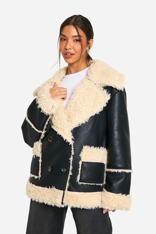 Wrap up in the latest coats and jackets and get out-there with your outerwearBreathe life into your new season layering with the latest coats and jackets from boohoo. Supersize your silhouette in a padded jacket, stick to sporty styling with a bomber, or protect yourself from the elements in a plastic raincoat. For a more luxe layering piece, faux fur coats come in fondant shades and longline duster coats give your look an androgynous edge.