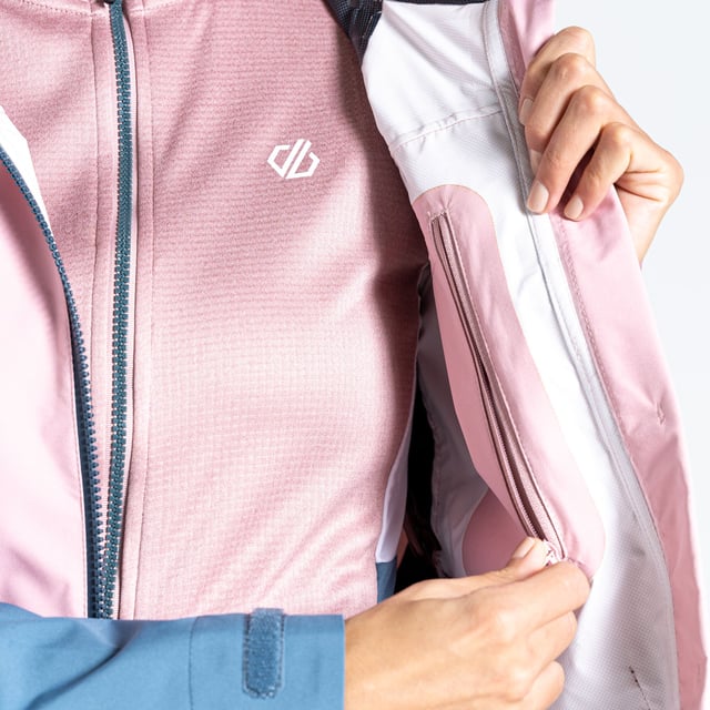 Dare 2B Womens/Ladies Switch Up Recycled Waterproof Jacket (Powder Pink