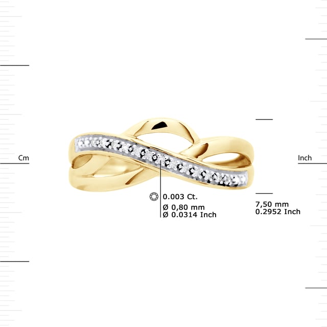 Ring Luxury - Diamonds 0,04 Cts - Gold - Size available from 48 to 62 , I to U - Our jewellery is made in France and will be delivered in a gift box accompanied by a Certificate of Authenticity and International Warranty