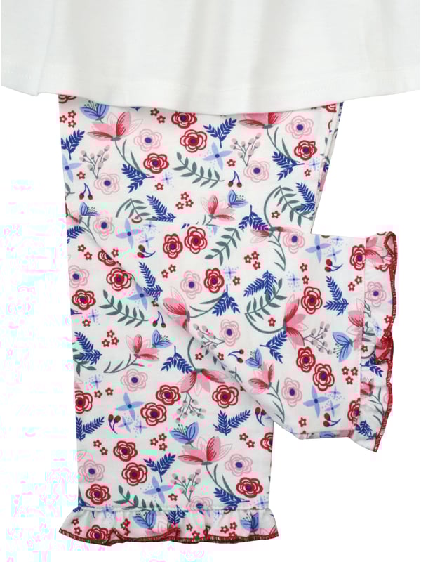 Winter Floral Jersey Traditional Girls Pyjamas

These Jim Jams are  traditional in styling with a peter pan collar, pretty shell effect engraved buttons and with lace inserts on the top. The trousers are a brushed cotton winter floral print with a frilled hem. Soft elasticated waist for comfort,   

Machine washable.
Girls Traditional styling
Shell effect engraved buttons
100% cotton
Machine Wash.