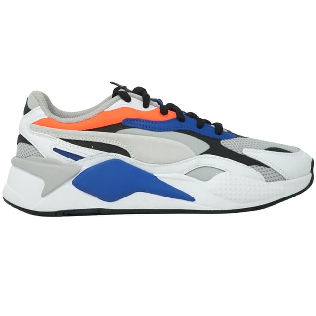 Puma RS-X3 Prisma grijze sneakers. Puma RS-X3 Prisma grijze sneakers. Stijl: 374758-03. Running System-stijl. Sneakers met vetersluiting. Branding op tong en zijkant