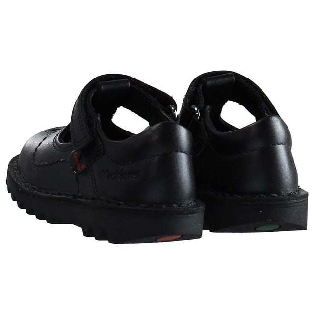 Kickers T-Bar Flutter Strap Up Zwart Glad Leer Kinderschoenen 1_14122