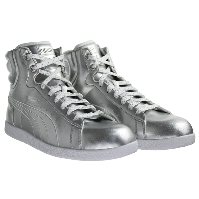 Silver high top pumas outlet