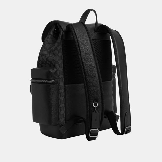 coach factory outlet backpacks Court Backpack In Signature Canvas Laptop Backpack Coach Outlet Backpack