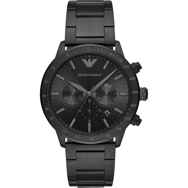 Elegante Herrenuhr der Marke Armani. Die Uhr hat ein Armband, das auch kleiner gemacht werden kann, das Gehäuse hat einen Durchmesser von 43 mm und das Uhrwerk ist Quarz.  Marke: ArmaniModellname: AR11242 (43mm)Kategorie: HerrenuhrMaterialien: EdelstahlFarbe: schwarz