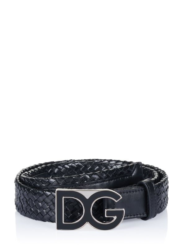 90% cuero de cabra, 10% cuero de becerro; Cinturón Dolce & Gabbana;  Modelo: BC4457 AW043 15;  Mano de obra de alta calidad;  Hebilla de cinturón de color plata;  Ancho (cm): 3;  Detalles del logotipo de Dolce & Gabbana;  Cuero suave