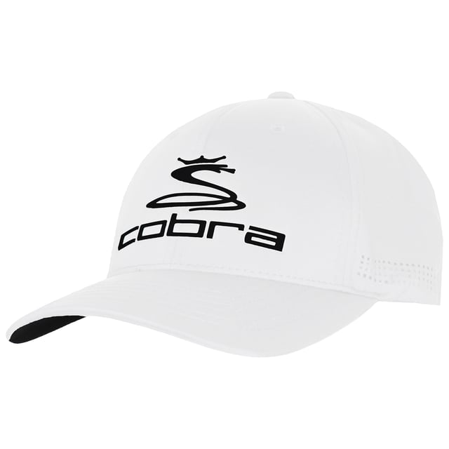 Cobra Pro Tour Stretch Fit White Adjustable Mens Golf Cap 909493 02