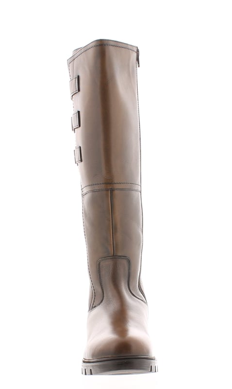 Womens Long Boots Maizie Leather Zip bronze