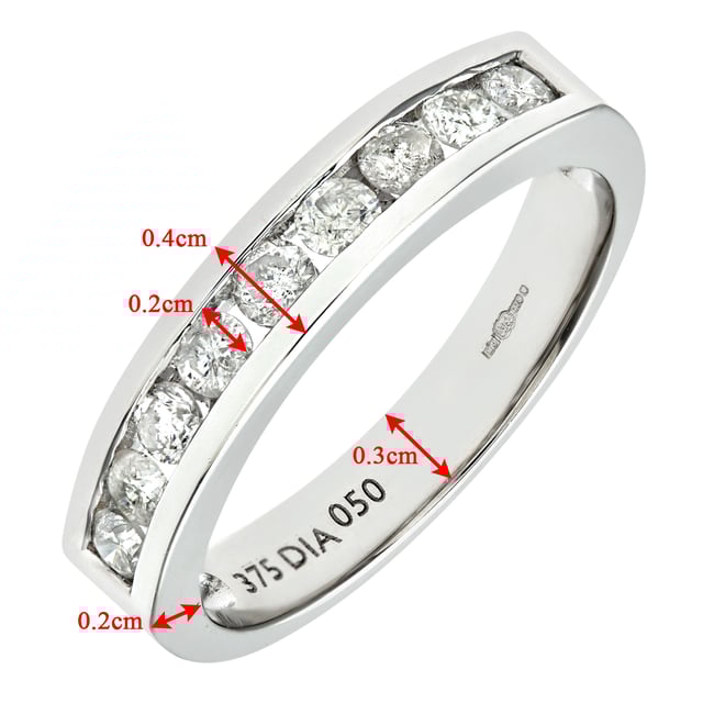 Oro amarillo de 18 quilates (750): 3,2 g; # Diamante: 0,5 ct