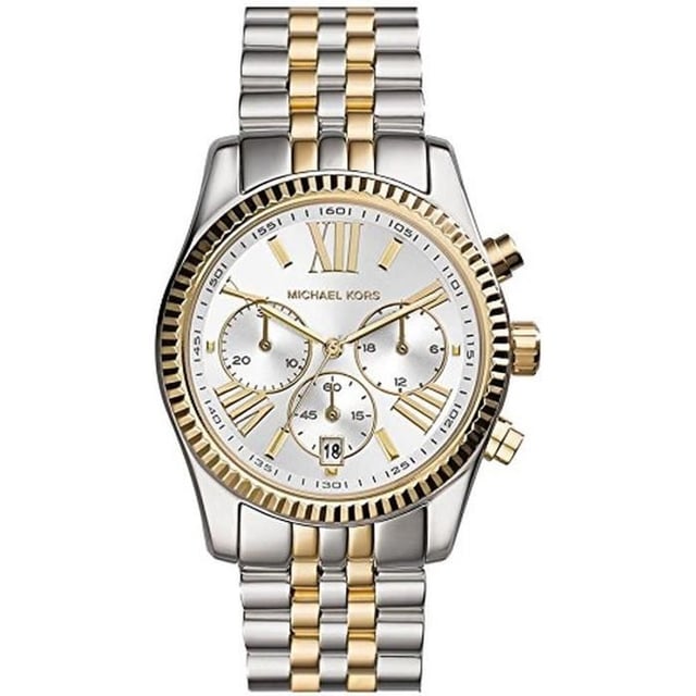 Bewegung: Quarz  
Armbandfarbe: Silber und Gold  
Wasserdichtigkeit: 100 M  
Zifferblattfarbe: Silber  
Armbandmaterial: Edelstahl  
Gehäusedurchmesser: 38 mm  
Gehäusehöhe: 10 mm  
Geschlecht: Weiblich  
Anzeige: Analog  
Stil: Design  
Verschluss des Armbands: Druckknopf-Faltschließe  
Breite des Armbands: 21 mm  
Gehäusematerial: Edelstahl  
Art des Glases: Mineral  
Gehäuseform: Rund  
Gehäusefarbe: Silber  